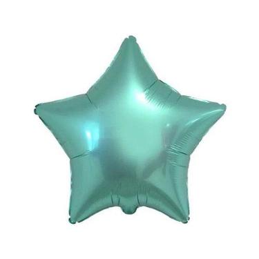 Imagem de Balão de Festa Metalizado 20" 50cm - Estrela Cromado Verde Jade - 01 U