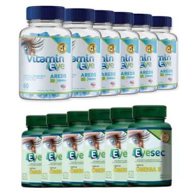 Imagem de VitaminEye + EyeSec 12 potes vitamina da visão e ômega3 - Cápsulas