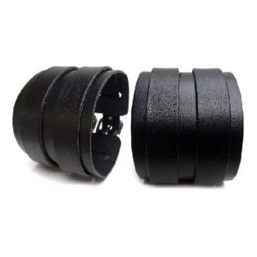 Imagem de Bracelete Em Couro - 2 Fivelas - Johnny Deep - Punk - Rock - RED Virtu