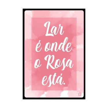 Imagem de Quadro Decorativo Mdf Lar Rosa 20x30 - D`rossi