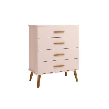 Imagem de Cômoda Gaveteira Infantil Isis Reller 4 Gavetas em MDF Retrô