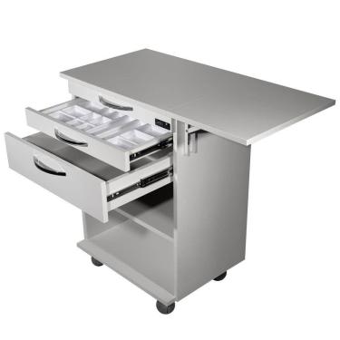 Imagem de Mesa Auxiliar P/ Limpeza De Pele Clínica Dentista Consultório