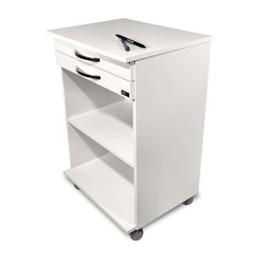 Imagem de Mesa Auxiliar P/ Estética, Equipamento Médico, Armário Branco