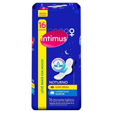 Imagem de Absorvente INTIMUS Noturno Suave Com Abas - 16 Unidades
