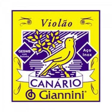 Imagem de Corda Para Violão Aço Com Bolinha 6ª Mi Geswb.6 Série Canário Giannini - Dz-12
