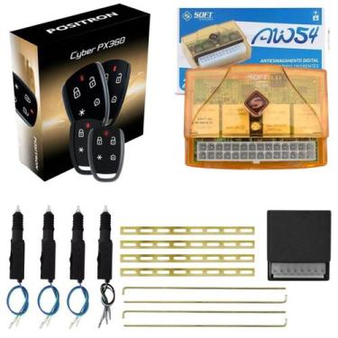 Imagem de Kit Alarme Pósitron Px360 + Trava Eletrica 4 + Modulo Vidro Aw54