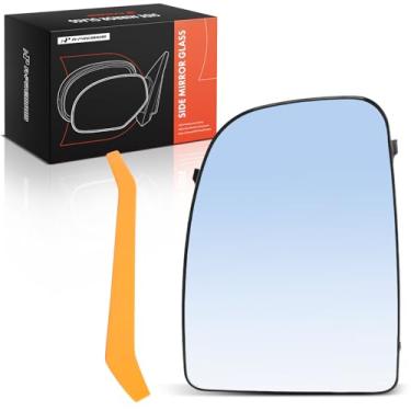 Imagem de A-Premium Vidro espelhado aquecido superior do lado esquerdo do motorista com placa de suporte compatível com Ram ProMaster 1500 2500 3500 2014-2023 - Espelho plano retrovisor lateral externo com