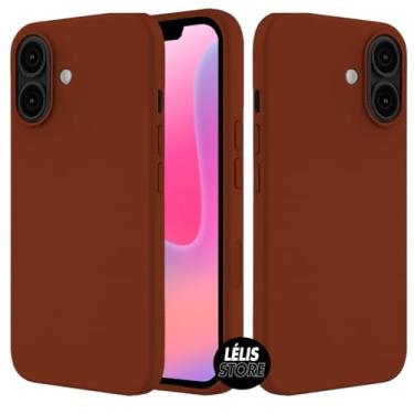 Imagem de Capa Capinha Anti Impacto Para iPhone 16 Silicone Aveludado Premium (MARROM)