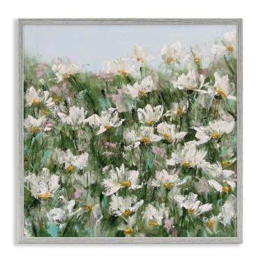 Imagem de Stupell Industries Daisy Field in Springtime Gray Framed Giclee Art Design por Emma Bell, 12 x 12