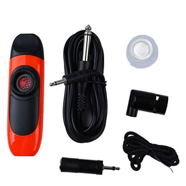 Imagem de Conjunto de Kazoo portátil e portátil elétrico com pickup para resina de performance Small Kazoo Acessórios completos para iniciantes e músicos 11cm (Laranja)
