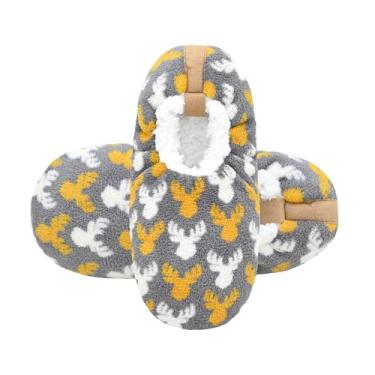 Imagem de Panda Bros Meias masculinas de cano baixo, supermacias, quentes, para uso doméstico, antiderrapante, para uso interno, Alce, 10-13