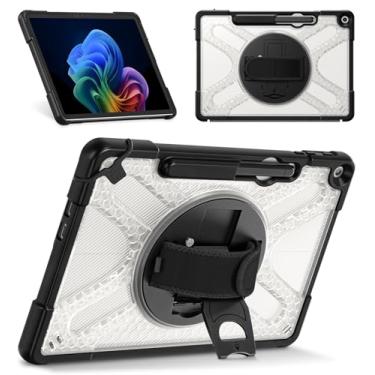 Imagem de Fintie Capa robusta para Microsoft Surface Pro 12 polegadas 1ª edição (2025), suporte giratório de 360°, capa à prova de choque com alça de mão e suporte de caneta, compatível com teclado tipo capa