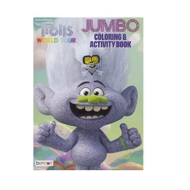 Imagem de Trolls World Tour Jumbo Coloring and Activity Book for Kids Toddlers (1 Book 80 pages only)