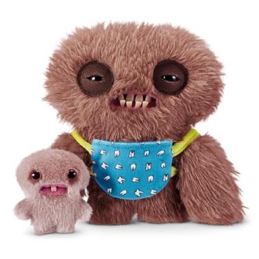 Imagem de Fuggler Mini Rascals 9-inch Assortment Series 1 (Double Trouble) (Squidge (Brown - Long Pile) by ZURU, Funny Ugly Monster Plush Toy
