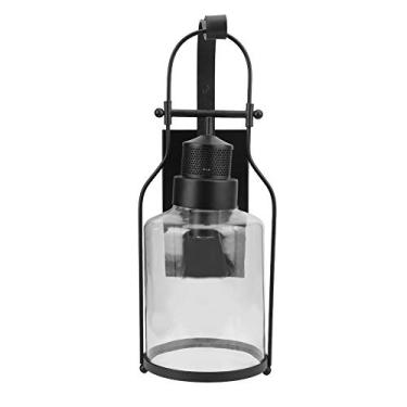 Imagem de Luqeeg Lâmpadas de Parede de Vidro LED E27 E26, Arandelas, Decoração de Lâmpada de Parede Com Estilo retrô Industrial, Tom Leve de Vidro, Prato Teto, Processo (Estilo preto leve à parede)