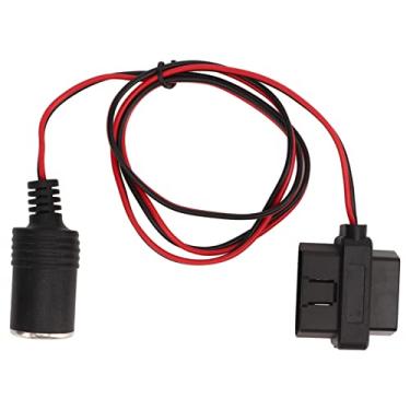 Imagem de Cabo de Soquete de Isqueiro, Soquete de Isqueiro Obd2 Confiável, Plug and Play Flexível de 16 Pinos para Carros Com Obd para Infladores de Pneus