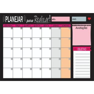 Imagem de Lousa Quadro De Aviso Planejamento Semanal 40x29cm. Acompanha Caneta -
