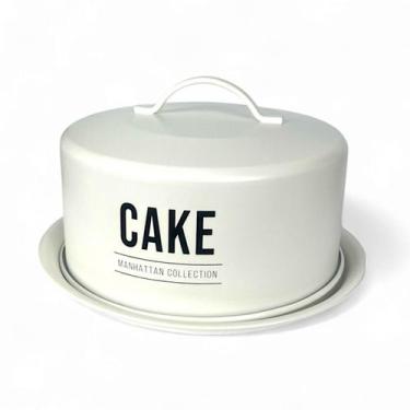 Imagem de Porta Bolo Manhattan C/Tampa E Cúpula De Aço Boleira 28cm - Hauskraft,