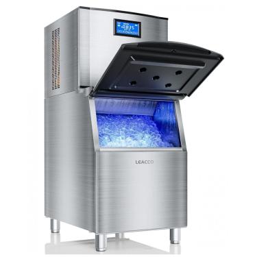 Imagem de Máquina de Gelo Profissional Industrial Produz 249 Kg em 24H, Aço Inoxidável, 110V 1200W, Leacco ZB 550, Prata