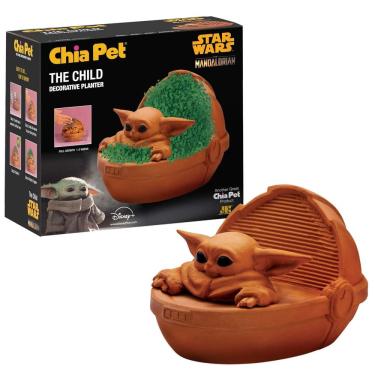 Imagem de Caixa preta Chia Pet Star Wars Mandalorian The Child com pacote de sementes