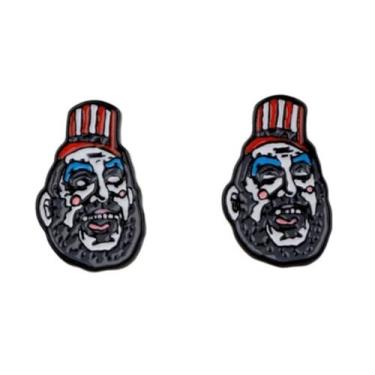 Imagem de Brincos de orelha do Capitão Spaulding House of 1000 Corpses filme de terror Halloween fofo Kawaii cosplay, Esmalte, Esmalte