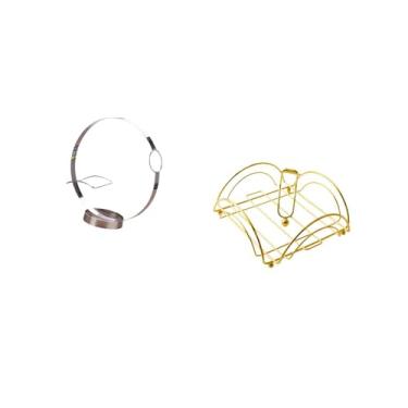 Imagem de Fenteer Suporte para Garrafas de Vinho de Ferro E Porta-guardanapos de Papel, Organizador para Armazenamento de Bebidas Adultas com Braço Pesado para Mesa de