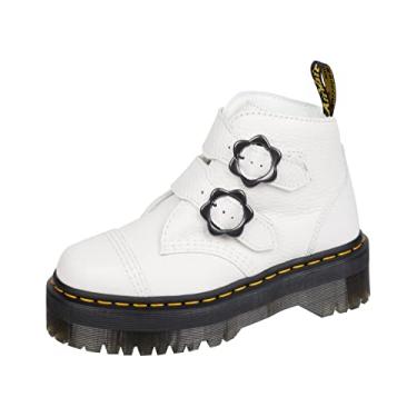 Imagem de Dr. Martens Bota feminina Devon FlowerAnkle Boot, Napa branco moído, 36