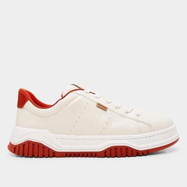 Imagem de Tênis Anacapri Lola II Feminino, Bege, Vermelho, 38