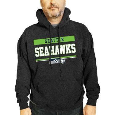 Imagem de Team Fan Apparel Moletom com capuz NFL adulto Gameday Charcoal - mistura de algodão e poliéster - Mantenha-se aquecido e represente seu time, Carvão, XGG