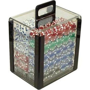 Imagem de Conjunto de fichas de poker DA VINCI Dice Striped 1.000 fichas 11,5 g