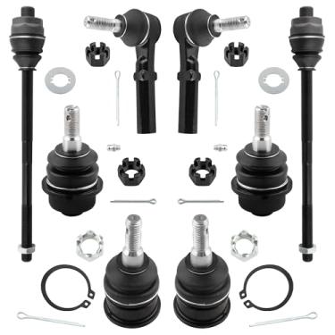 Imagem de MYSMOT Juntas esféricas superiores e inferiores dianteiras extremidades internas e externas para Chevrolet Silverado GMC Sierra 1500 HD 2500 HD 3500 Suburban Yukon XL 2500 2001-2010 Hummer H2 2003-07,