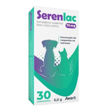Imagem de Serenlac 75Mg Suplemento Cães E Gatos 6,0G C/30 Comprimidos