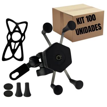 Imagem de 100 Suporte Garra Gps Porta Celular Motocicleta Universal 