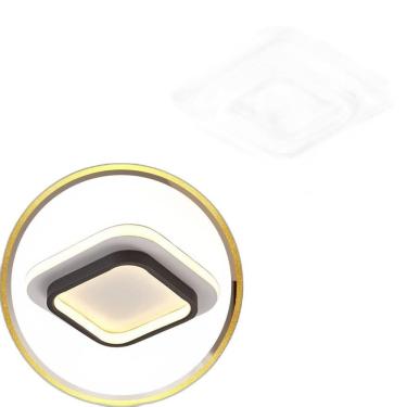 Imagem de Luminária 24Cm Duplo Led 24 Watts 3 Cores Lustre Teto Plafon