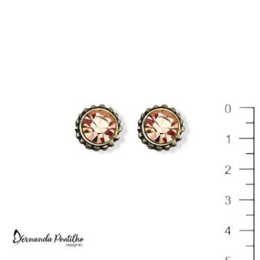 Imagem de Brinco Ponto de Luz Salmão 11105 - Acessório Elegante - FERNANDA PONTI