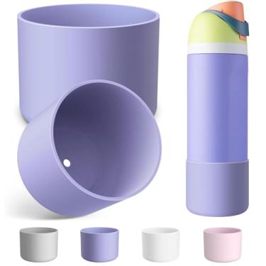 Imagem de Bota de silicone para garrafa de água Owala 1,134 g, capa protetora antiderrapante para garrafas de água de aço inoxidável - roxo