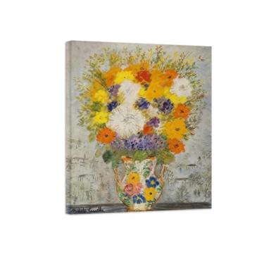 Imagem de Pôster e impressões em tela de flores vintage - reprodução de pintura de parede famosa - vaso de flores 9 imagens prontas para pendurar tela embrulhada 30x35cm12x13in