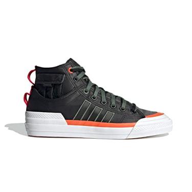 Imagem de adidas Originals T nis masculino Nizza Hi Rf, Preto/verde-oliva, 4.5
