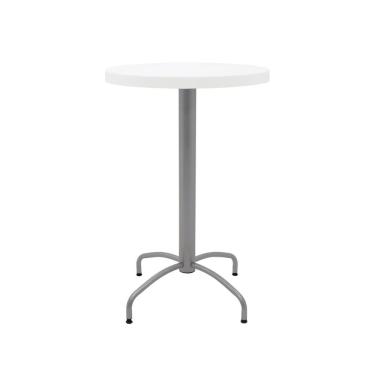Imagem de Mesa Redonda Tramontina Gama Alta Branco Com Base Em Aço
