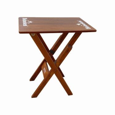 Imagem de Mesa Aparador Dobrável Madeira 68x43 Personalizada Hei Imbuia - Cor: Marrom