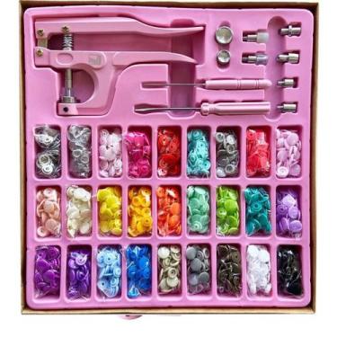 Imagem de Alicate Pressão 3 Em 1 Pregar Botão Ritas Ilhós com Matriz - LANMAX