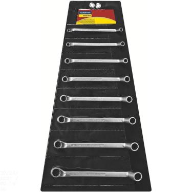 Imagem de Conjunto De Chaves Estrela Com Corpo Em Aço Especial Cromado 8 Peças Em Milímetros