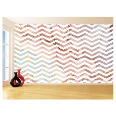 Imagem de Papel De Parede 3D Sala Chevron Zig Zag Listras 3,5M Zig114 - Você Dec