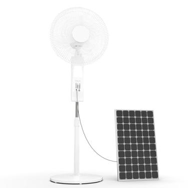 Imagem de Ventilador solar de 12 V CC com ventilador solar de resfriamento de bateria com luz, ventilador de pé recarregável solar, quatro níveis ajustáveis, para acampamento