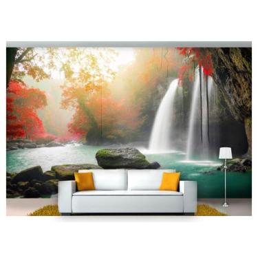 Imagem de Papel De Parede Cachoeira Natureza Mata 3D Nch206 - Você Decora