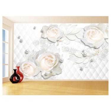 Imagem de Papel De Parede 3D Floral Textura Sala Flores 3,5M Xfl309 - Você Decor