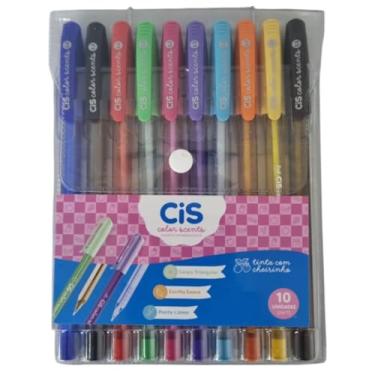 Imagem de CiS Color & Scents Canetas Esferográficas,10 Unidades, 1,2mm, Cores Sortidas