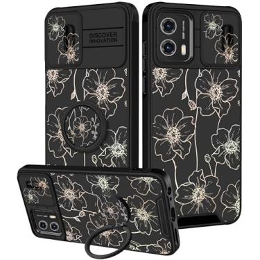 Imagem de Funermei Capa para Moto G Power 5G 2024 - Capa de telefone feminina bonita estética floral design exclusivo com capa de câmera e suporte de anel Funda para Motorola G Stylus 5G 2024