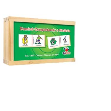 Imagem de Dominó Completando História em Madeira 28 Peças a Partir de 4 Anos Ciabrink
