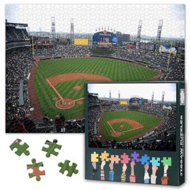 Imagem de Quebra-cabeças para adultos 1000 peças Chicago Baseball Field Jigsaw Puzzles 1000 peças Family Challenge Game Adequado para Noites de Jogos Adulto e Adolescente Família Brinquedo Tamanho final: 70 x